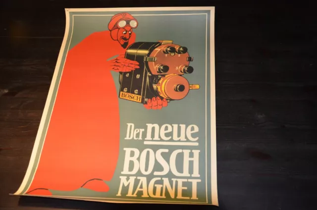 Altes Werbe-Plakat  ca.1910/11- von Lucian Bernhard  - Der neue Bosch Magnet