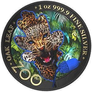 Germania 2019 5 Mark The Oak Leaf - Zoo Series - Jaguar - 1 Oz silber Münze