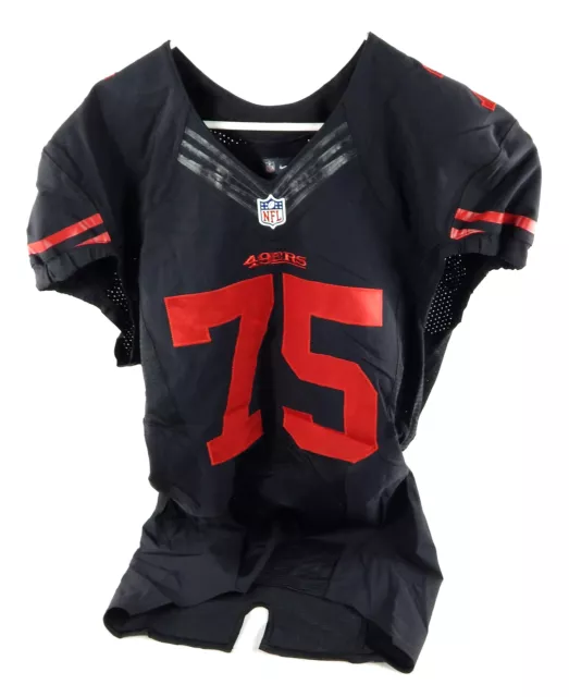 2015 San Francisco 49ers Alex Balducci #75 Game Issued Black Jersey Color Rush 7