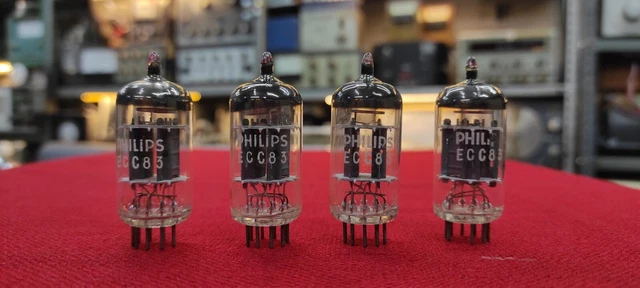 ECC83 12AX7  Philips Vintage Lot 4 Pcs