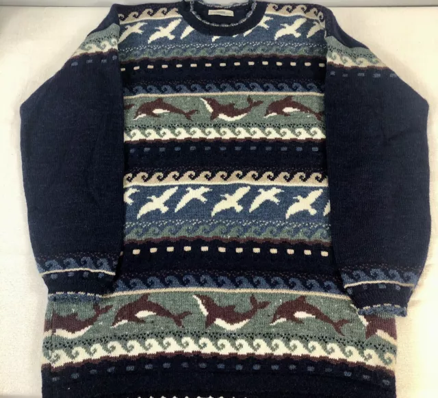 Vintage Concept Knitwear Sweater * szM * British Wool Crew * Excellent  Condition