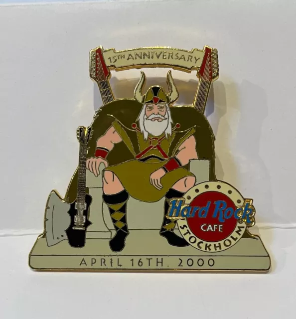 Hard Rock Cafe Stockholm Pin - 15th Anniversary Viking on Throne LIMITED EDITION