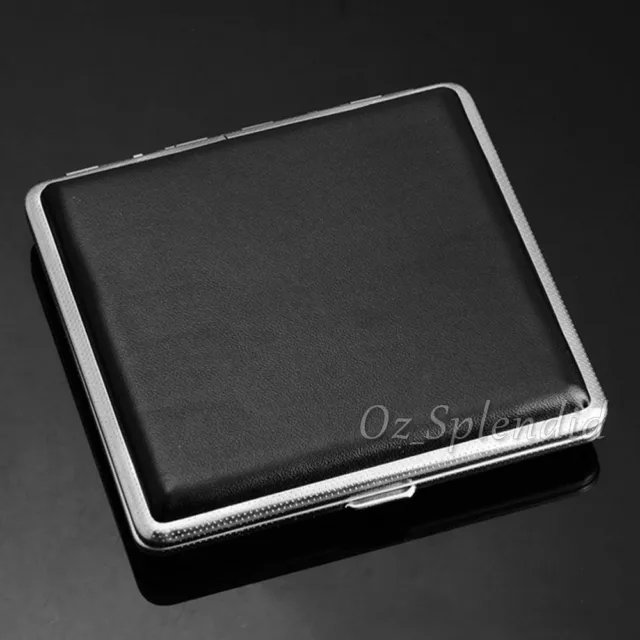Stainless Steel Silver Cigarette Case Tobacco Pocket Pouch Holder Box Cigar OZ 3