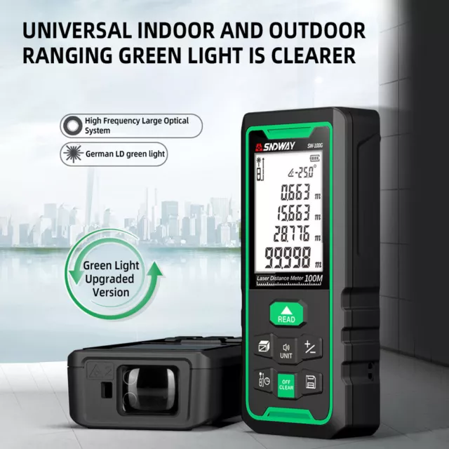 SNDWAY Laser Distance Meter Digital Range Finder 100m 70m 50m Rangefinder