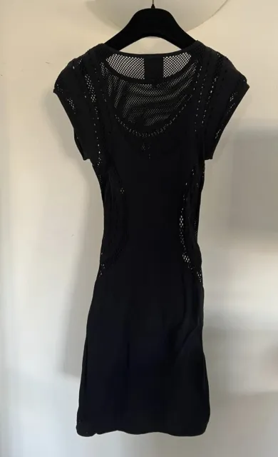 ALEXANDER MCQUEEN McQ Black Mesh Hot Dress Sz Medium Limited Edition Fabulous !