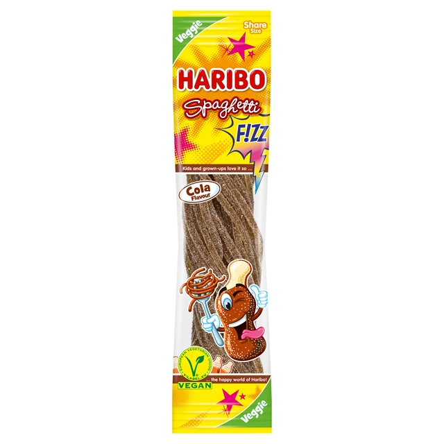 Haribo Spaghetti Cola Fizz Veggie Extrasaure Frutta Gengive 200g