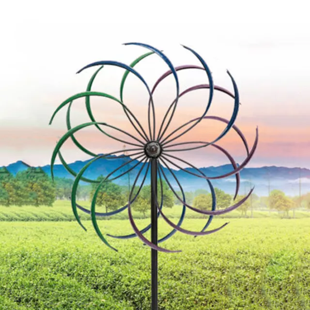 1pc, Unique & Magical Metal Windmill, Metal 3d Wind Spinner Outdoor Kinetic Wind