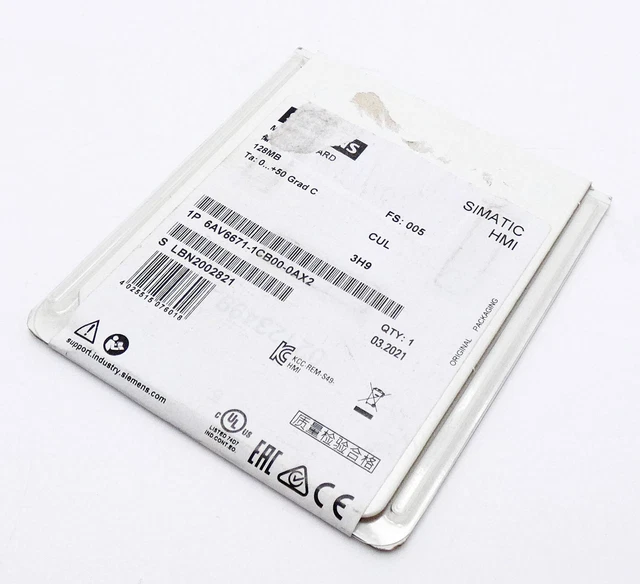 Siemens Simatic HMI 6AV6671-1CB00-0AX2 E:005 Multi-Media-Card -sealed-
