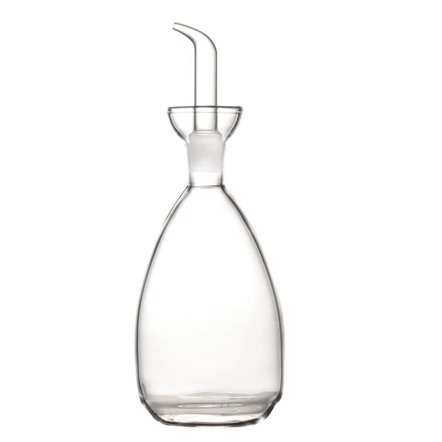 Elegante set di 3 contenitori per olio in vetro con