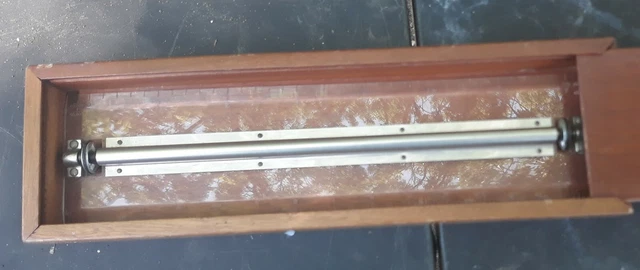 Vintage Kenyon Model 28-2000 Rolling Parallel 14" Rule With Wood Case