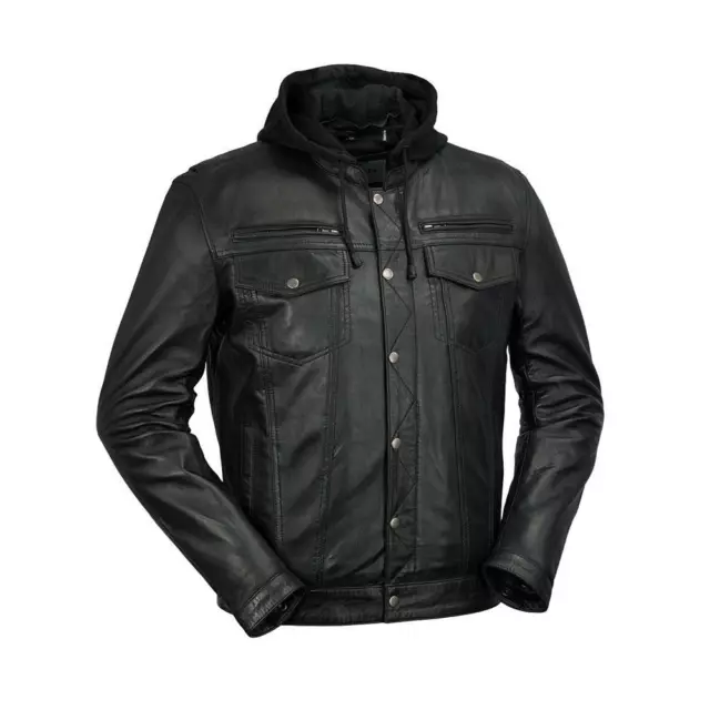 First Manufacturing Men's Leather Jacket WBM2760, Axel