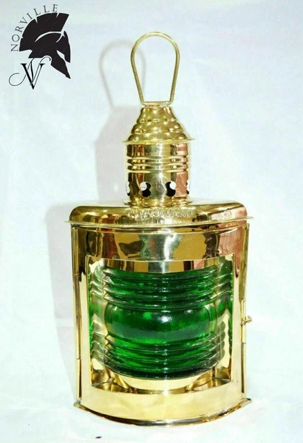 Antik Messing Oil Miner Lampe Schiff Boot Laterne Maritime Nautical Home...