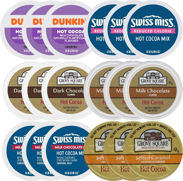 PREMIUM HOT CHOCOLATE K-Cup Variety Sampler Pack 18ct- Six Different ...
