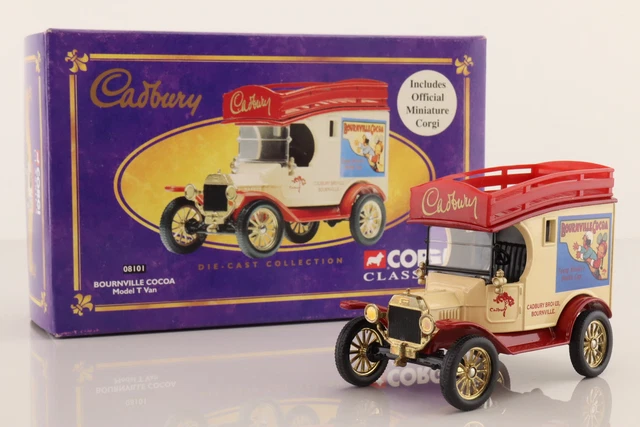 Corgi 08101; 1915 Ford Model T Van; Cadbury's Bourneville Cocoa; Excellent Boxed