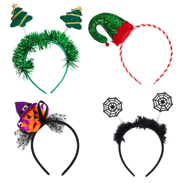 4 pz copricapo cosplay Halloween copricapo ragno ragnatela fascia per la fronte