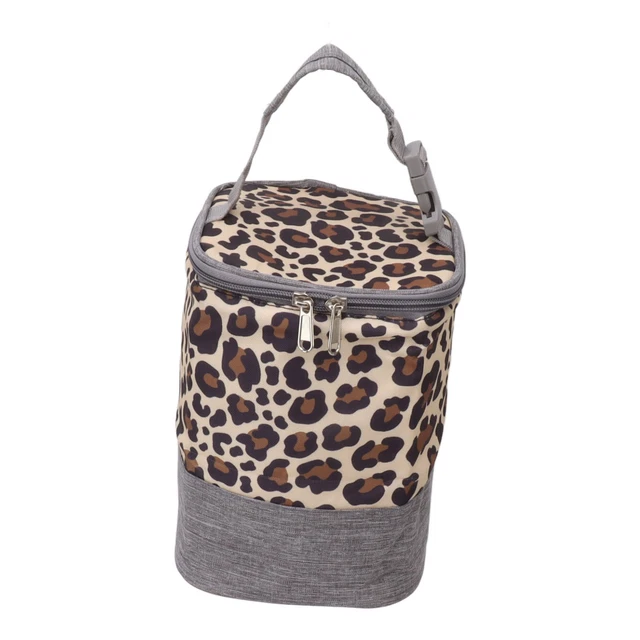 (Estampado de leopardo) Bolsa Enfriador de Leche Materna 3L Capacidad Impermeable Aislado Bebé