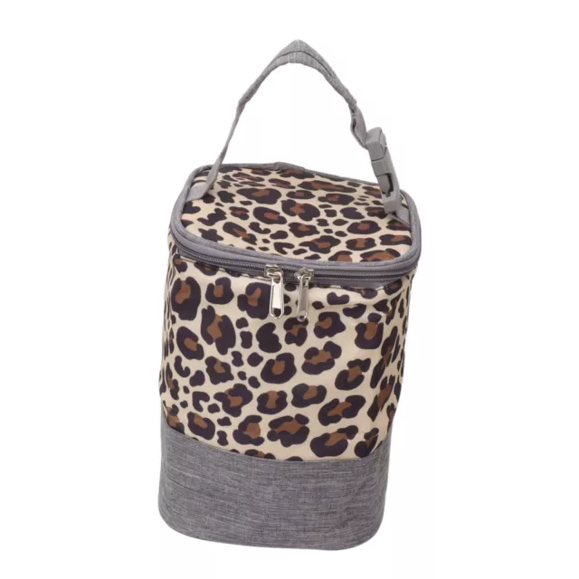 (Leopard Print)Breastmilk Cooler Bag 3L Capacity Waterproof Insulated Baby