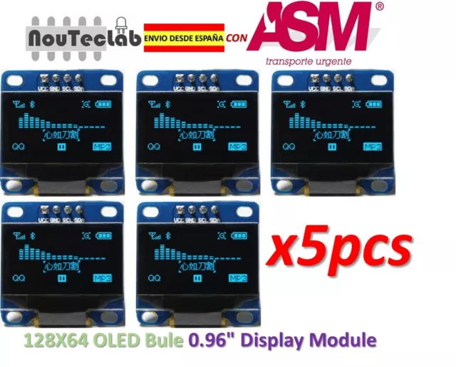 5pcs OLED 128X64 Display OLED LCD LED Display Module I2C IIC SPI Serial