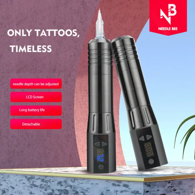 Máquina de lápiz de tatuaje inalámbrica control preciso 1500 mAh sombreador de motor sin núcleo