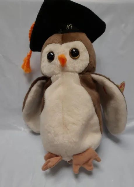 TY Beanie Babies Wise The Owl Plush with Date error