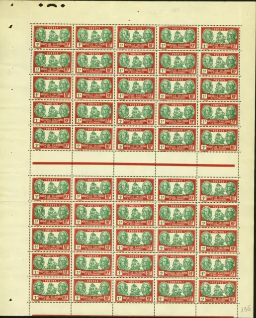 French New Caledonia 1939-MNH stamps. Yvert Nr.: 184. Sheet of 50.(EB) AR1-00422