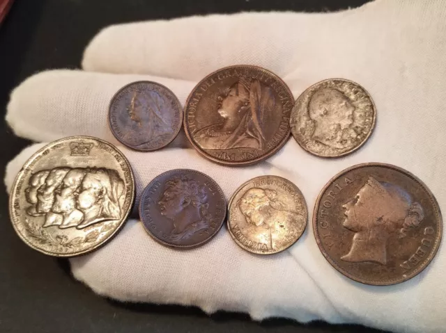 Old British Coins X 7