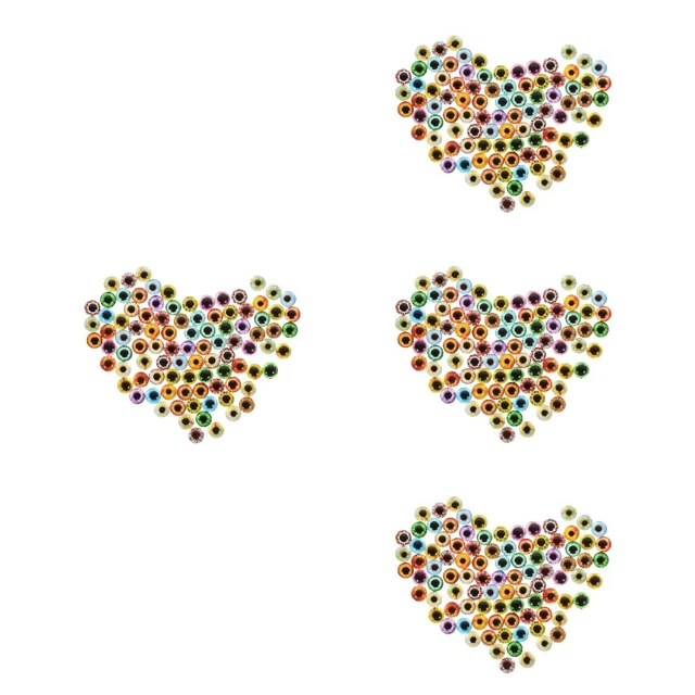 400 Pcs Flatback Dragon Eyes Artificial Eyes Glass Gems Colored Glass Semicircle