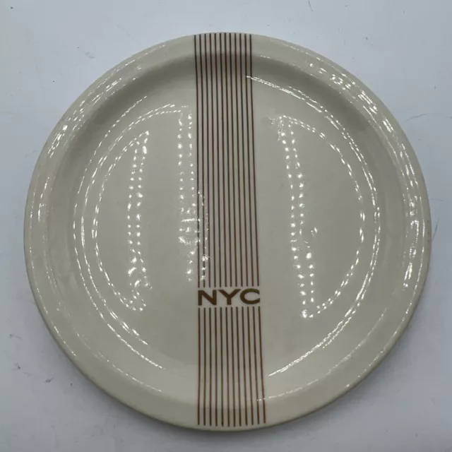 Vtg New York Central Railroad Nyc Syracuse China Mercury Pattern Plate 7 1/4"