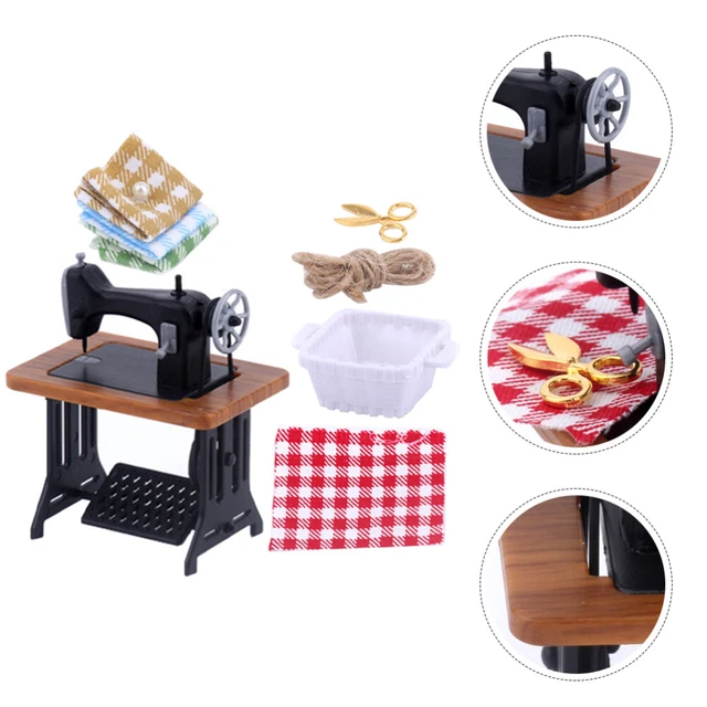 SEWING MACHINE MODEL Kids Toy Tailor Treadle Pretend Play Mini £7.19 ...