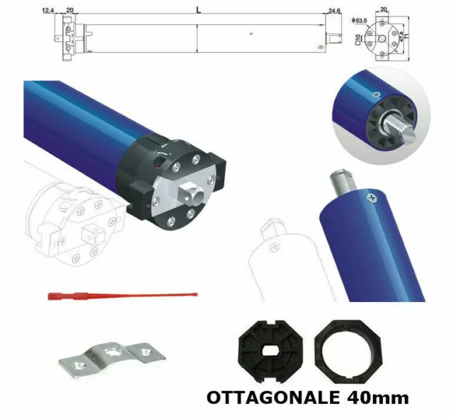 Motore Per Tapparella Elettrica 20Kg 10Nm 220V 230V 35 Mm Serranda Avvolgibile