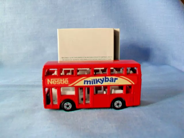 Matchbox Superfast MB17 London Bus - Nestle Milkybar - Mint Boxed 1984