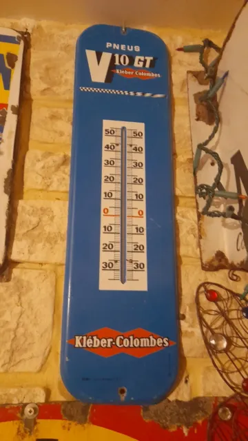 ancienne plaque thermomètre kleber colombes no émaillée