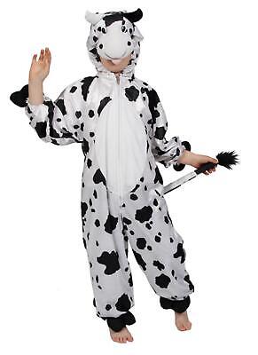Childrens Cow Costume Farm Animal Fancy Dress Boys Girls Outfit