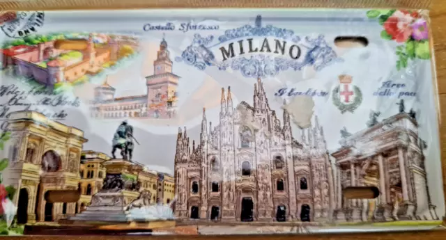 Souvenir Magnete da Frigo - Milano - In metallo 12cm Bassorilievo