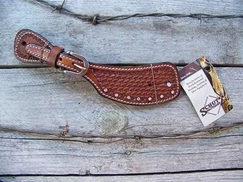 Spur Straps - Durango Basket Stamp with Crystals (Ladies - Chestnut)