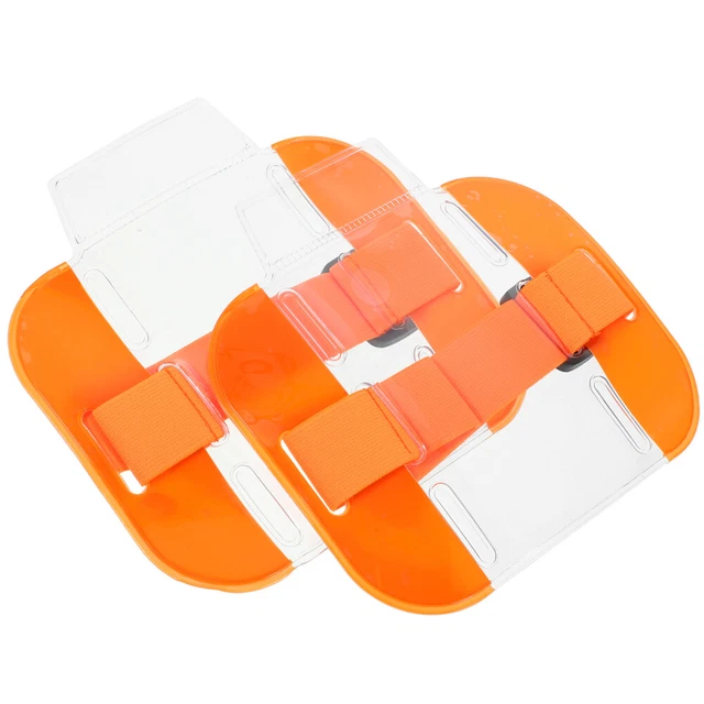 2 Pcs  id badge holders ID Card Armband Holder Plastic Card Sleeves Card Cover