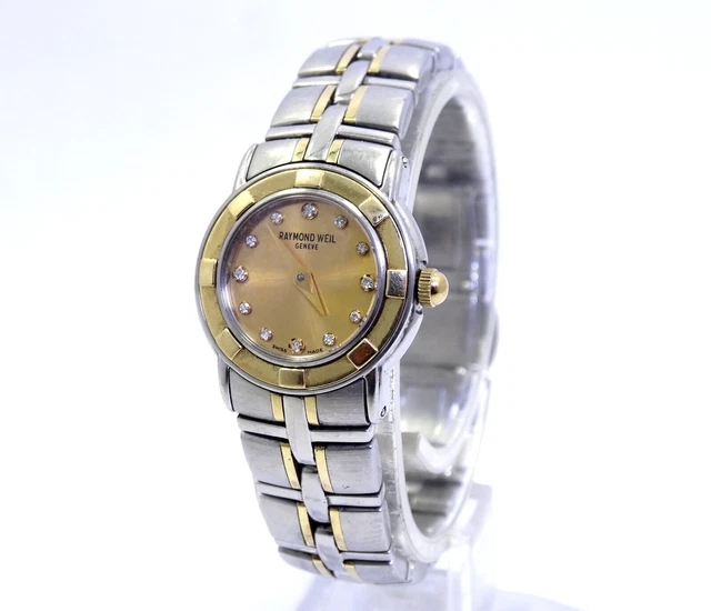 RAYMOND WEIL RW 9640 STG-10081 PARSIFAL 18K Gold Stainless Steel DIAMOND Watch