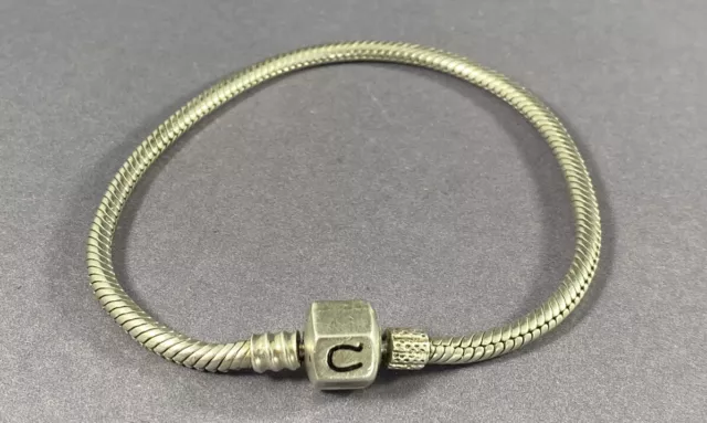 Chamilia Sterling Charm Armband 7,25 Zoll Signiert Cham 925