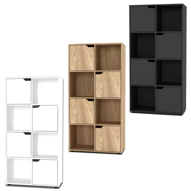 Cube Bookcase Shelving Display Shelf Storage Unit Wooden Door Organiser Cupboard