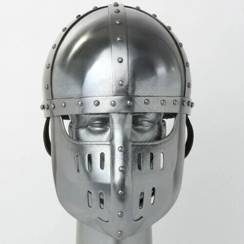 CASQUE VIKING ACIER médiéval vandale chevalier viking armure casque en