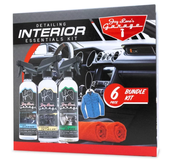 Jay Leno's Garage Interior Essentials Detailing Kit (6 Piece) - Car Cleaning Kit