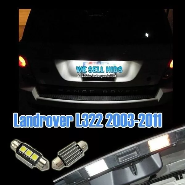 Range Rover Vogue L322 Xenon Ice White Led Number Plate Light Bulbs Error Free