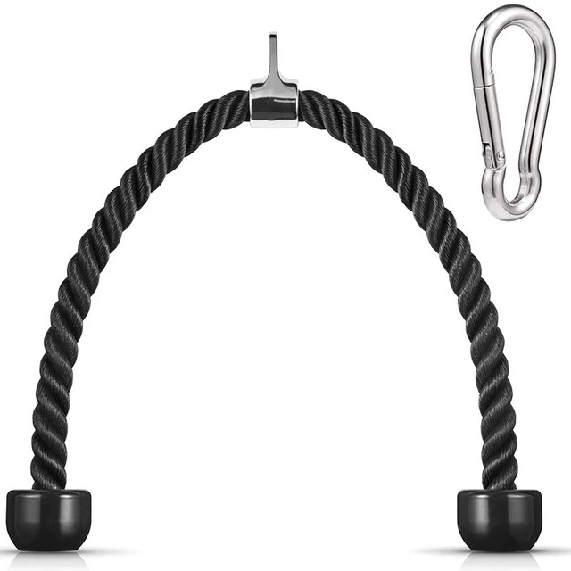 Corde de Traction Robuste pour Triceps 36 Pouces avec Mousqueton, Corde de 2486
