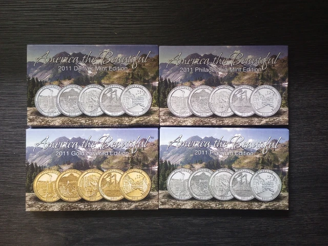 2011 ATB Quarter Gold & Platinum Denver & Philadelphia 20 coin collection FR