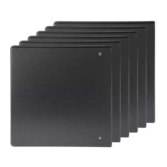 3-Ring Durable View Binder, 2 inch Binder Ring Type, Slant D-Ring, Black, 6 Pack