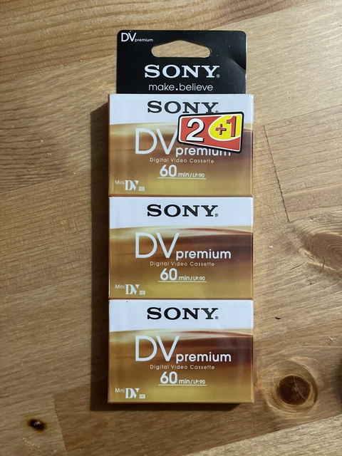 3 Cassettes Mini DV Sony DVM60PR4 60 Minutes - Neuf Sous Blister Scellé