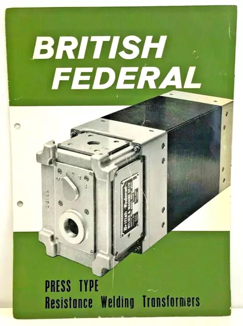 Vintage Advertising Brochure British Federal Welder Machine Co Welding 1965