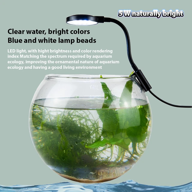 Aquarium LED Light USB Nano Fish Shrimp Tank Light Plants Plant Lamp Natural