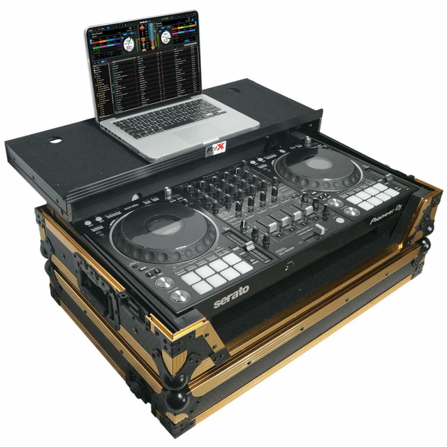DJ Road Case Black & Gold fits Pioneer DDJ1000 & DDJ-1000 SRT Controller