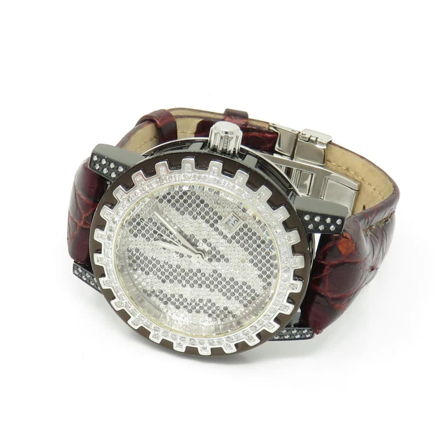 NYJEWEL New Techno Mania Joe Rodeo Men Zebra 5ct Diamond Watch NYJEWEL New Techno Mania Joe Rodeo Men Zebra 5ct Diamond Watch